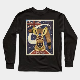 Australia kangaroo travel vacation trip idea gift trend Long Sleeve T-Shirt